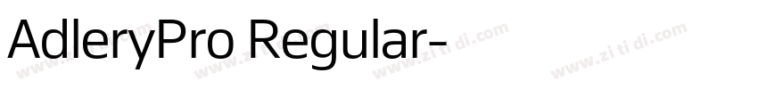 AdleryPro Regular字体转换